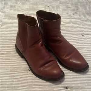 Franco Sarto Brown Ankle Boots Sleek Minimalist Design